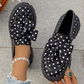🎀👞 Chic e giocose, passi audaci ✨ Mocassini da donna con plateau, fiocco e pois