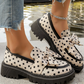 🎀👞 Chic e giocose, passi audaci ✨ Mocassini da donna con plateau, fiocco e pois