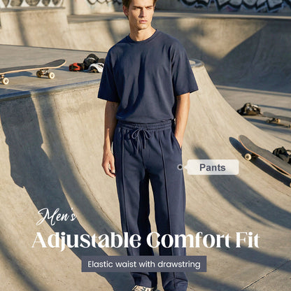📢📢 Sconto del 30%!! ⏰ Pantaloni da uomo a gamba dritta, con elastico in vita e coulisse