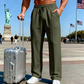 📢📢 Sconto del 30%!! ⏰ Pantaloni da uomo a gamba dritta, con elastico in vita e coulisse
