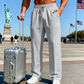 📢📢 Sconto del 30%!! ⏰ Pantaloni da uomo a gamba dritta, con elastico in vita e coulisse