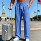 📢📢 Sconto del 30%!! ⏰ Pantaloni da uomo a gamba dritta, con elastico in vita e coulisse