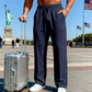 📢📢 Sconto del 30%!! ⏰ Pantaloni da uomo a gamba dritta, con elastico in vita e coulisse