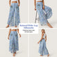 Pantaloni larghi stampati con coulisse da donna