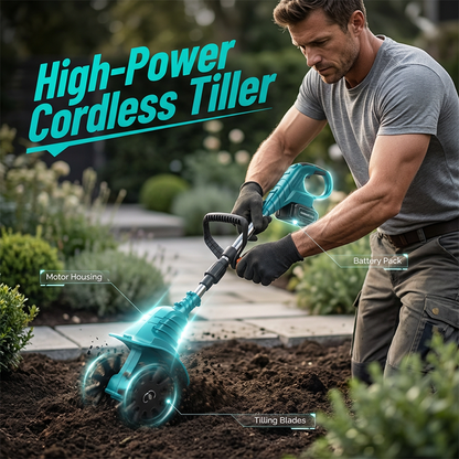 🌱 Motozappa da giardino a batteria ✅ Manico regolabile e lame potenti | Facile lavorazione del terreno 🔋 -50% SOLO OGGI 🔥
