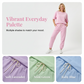 Completo casual a maniche corte da donna (top e pantaloni)