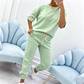 Completo casual a maniche corte da donna (top e pantaloni)