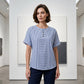 📢📢 Sconto del 50%!! ⏰ Camicia Henley da donna a righe, stile casual