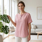 📢📢 Sconto del 50%!! ⏰ Camicia Henley da donna a righe, stile casual