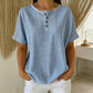 📢📢 Sconto del 50%!! ⏰ Camicia Henley da donna a righe, stile casual