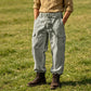 Pantaloni cargo da uomo in cotone e lino