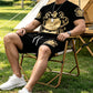 🖤👕🩳 -50% sul Set Uomo T-shirt e Shorts Gold Crest ✨ – Stampa di Lusso, Comfort Traspirante e Stile Estivo Immediato