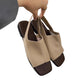 Sandali Slingback da Donna con Punta Quadrata Stile Retrò