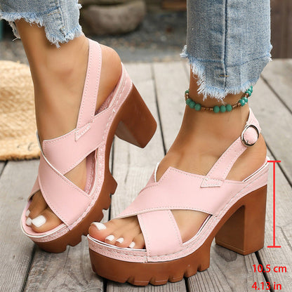 🎁 Nuovo Arrivo: -47% 👡 Sandali da donna con plateau e fasce incrociate ✨