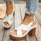 🎁 Nuovo Arrivo: -47% 👡 Sandali da donna con plateau e fasce incrociate ✨