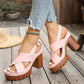 🎁 Nuovo Arrivo: -47% 👡 Sandali da donna con plateau e fasce incrociate ✨