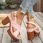 🎁 Nuovo Arrivo: -47% 👡 Sandali da donna con plateau e fasce incrociate ✨