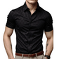 ⏳ Sconto del 61% a tempo limitato ⏰ ⚡ Acquista 2 pezzi: 5% di sconto + Spedizione gratuita ✈️ Camicia da uomo nera testurizzata a maniche corte 👔