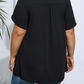 T-shirt da donna con maniche a sbuffo e pieghe sul davanti