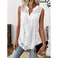 📢📢 Sconto del 50% ⏰ Camicia da donna chic, senza maniche, in pizzo floreale