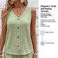 Completo Due Pezzi Casual da Donna con Scollo a V Senza Maniche