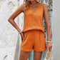 Completo Due Pezzi Casual da Donna con Scollo a V Senza Maniche