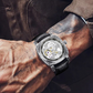 Orologio automatico scheletrato da uomo, impermeabile