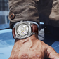 Orologio automatico scheletrato da uomo, impermeabile