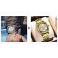 Orologio automatico scheletrato da uomo, impermeabile