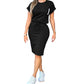 Completo da donna 2 pezzi: T-shirt e gonna con coulisse