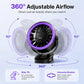 Ventilatore portatile USB con display digitale