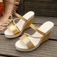 👠 SCONTO DEL 50% A TEMPO LIMITATO! ✨ Sandali da donna con zeppa e tacco alto – Intrecciati, con cinturino alla caviglia, perfetti per il resort 🌴