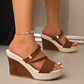 👠 SCONTO DEL 50% A TEMPO LIMITATO! ✨ Sandali da donna con zeppa e tacco alto – Intrecciati, con cinturino alla caviglia, perfetti per il resort 🌴