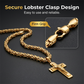 Collana da uomo vintage con catena e ciondolo a croce