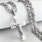 Collana da uomo vintage con catena e ciondolo a croce