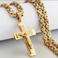 Collana da uomo vintage con catena e ciondolo a croce