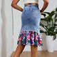 Gonna in denim a sirena a vita alta da donna