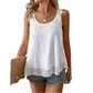 👚 SCONTO DEL 50% IN QUESTO MOMENTO!🎀 Elegante canotta con spalline in pizzo a pois – Chiffon traspirante e vestibilità morbida – Un capo indispensabile per l'estate 🌸