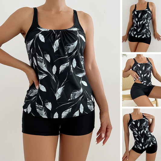 👙 SCONTO DEL 50% PER TEMPO LIMITATO! ✨ Costume due pezzi stampato – Effetto contenitivo, tessuto elasticizzato in 4 direzioni, protezione solare 🌊