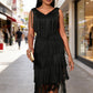 Abito Flapper da donna senza maniche, con scollo a V e frange