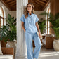 Completo da donna casual a due pezzi in tinta unita