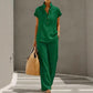 Completo da donna casual a due pezzi in tinta unita