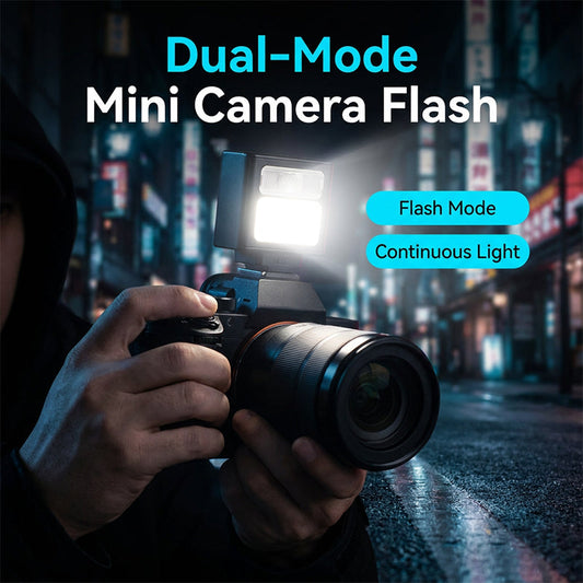 ✨📸 Flash ricaricabile tascabile per fotocamera – Sempre pronto! 🔋⚡