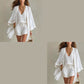 🤍 Set casual da 3 pezzi per donna ✨ Abbigliamento da casa con tunica, top e pantaloncini – capi leggeri per le vacanze e la vita di tutti i giorni