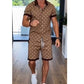 ⏳Offerta a tempo limitato: -50%⏰ Set estivo da uomo in 2 pezzi con stampa👕🩳