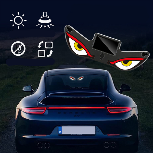 🚗💡 Lampada segnaletica a LED "Occhio del Diavolo" con pannello solare per auto – Protezione e visibilità 24/7! 🌙✨