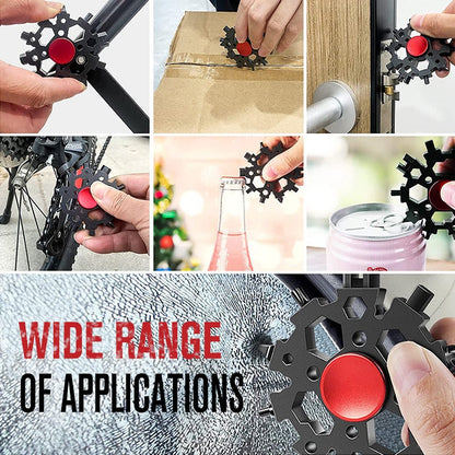 🔧❄️ Chiave multifunzione a forma di fiocco di neve con giroscopio da dito 🌀✨