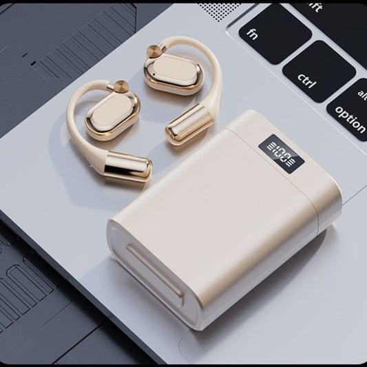 🎧 Auricolari Open-Ear Bluetooth 5.4 con Custodia Torcia LED ⚡✨ - Latenza 30ms | Audio Direzionale | IPX4 | Display Batteria LED | 2 Colori | 50% DI SCONTO