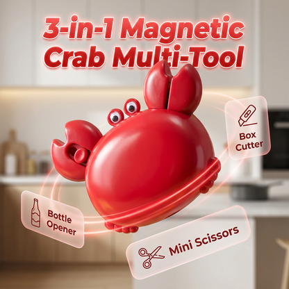 Apribottiglie magnetico multifunzione a forma di granchio