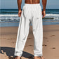 Pantaloni casual da uomo in lino con coulisse